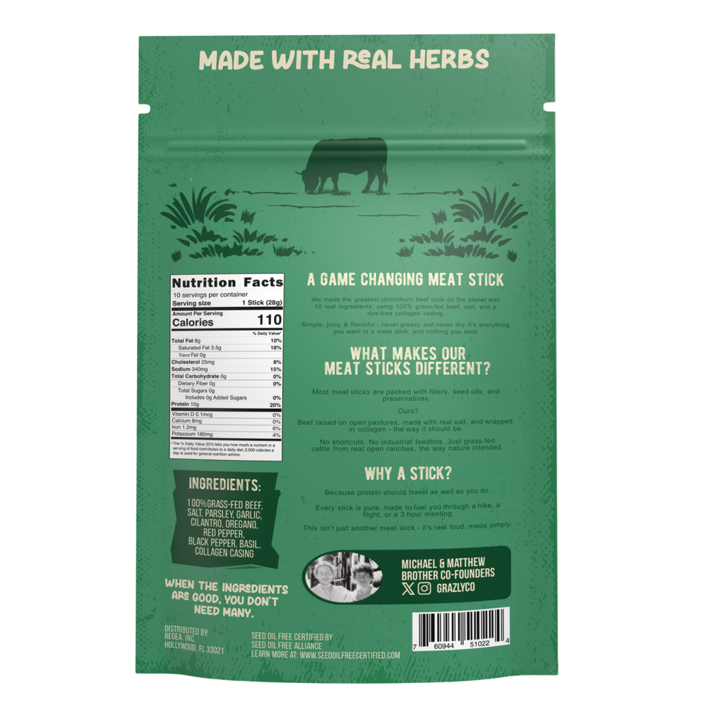 Grazly | Chimichurri Beef Meat Sticks