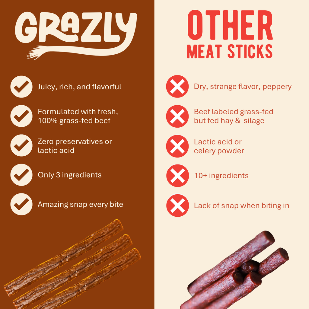 Grazly | Plain Beef Meat Sticks