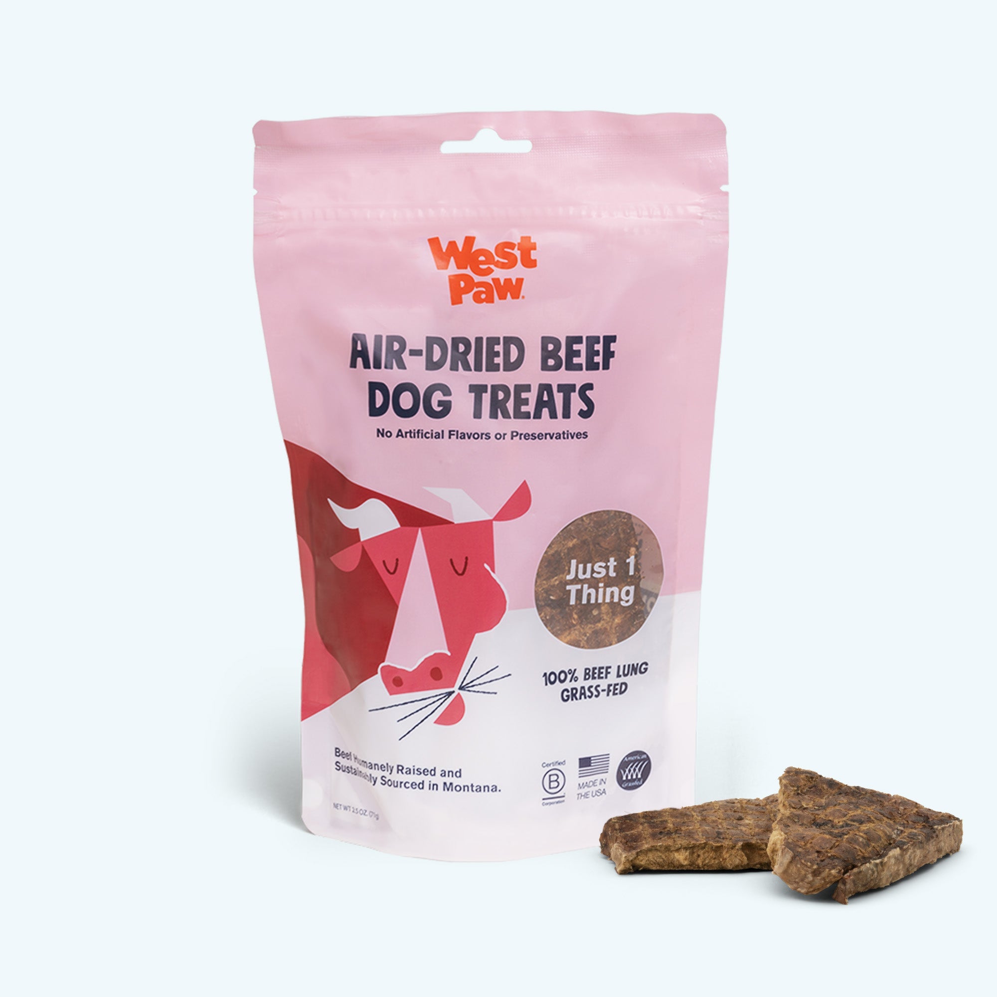 West Paw | Air-Dried Beef Lung Dog Treats