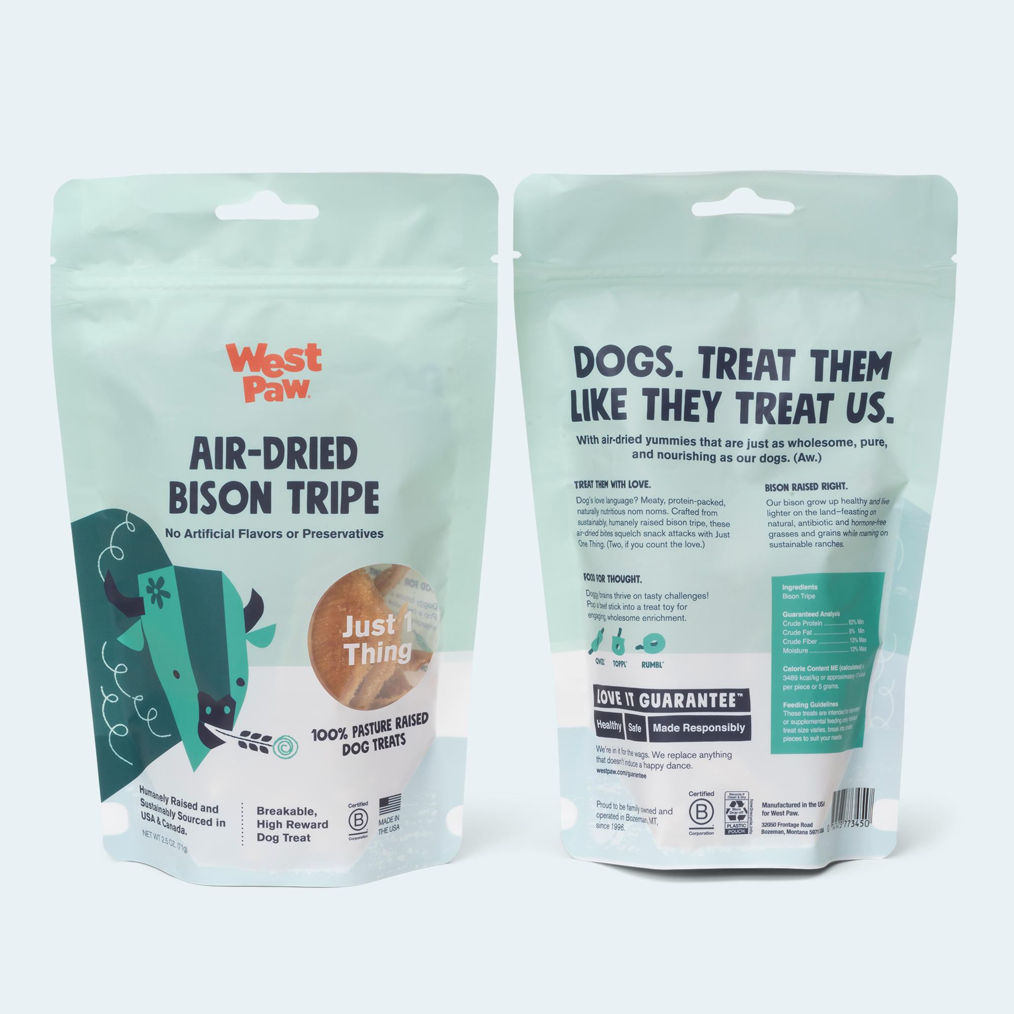 West Paw | Air-Dried Bison Tripe Dog Treats