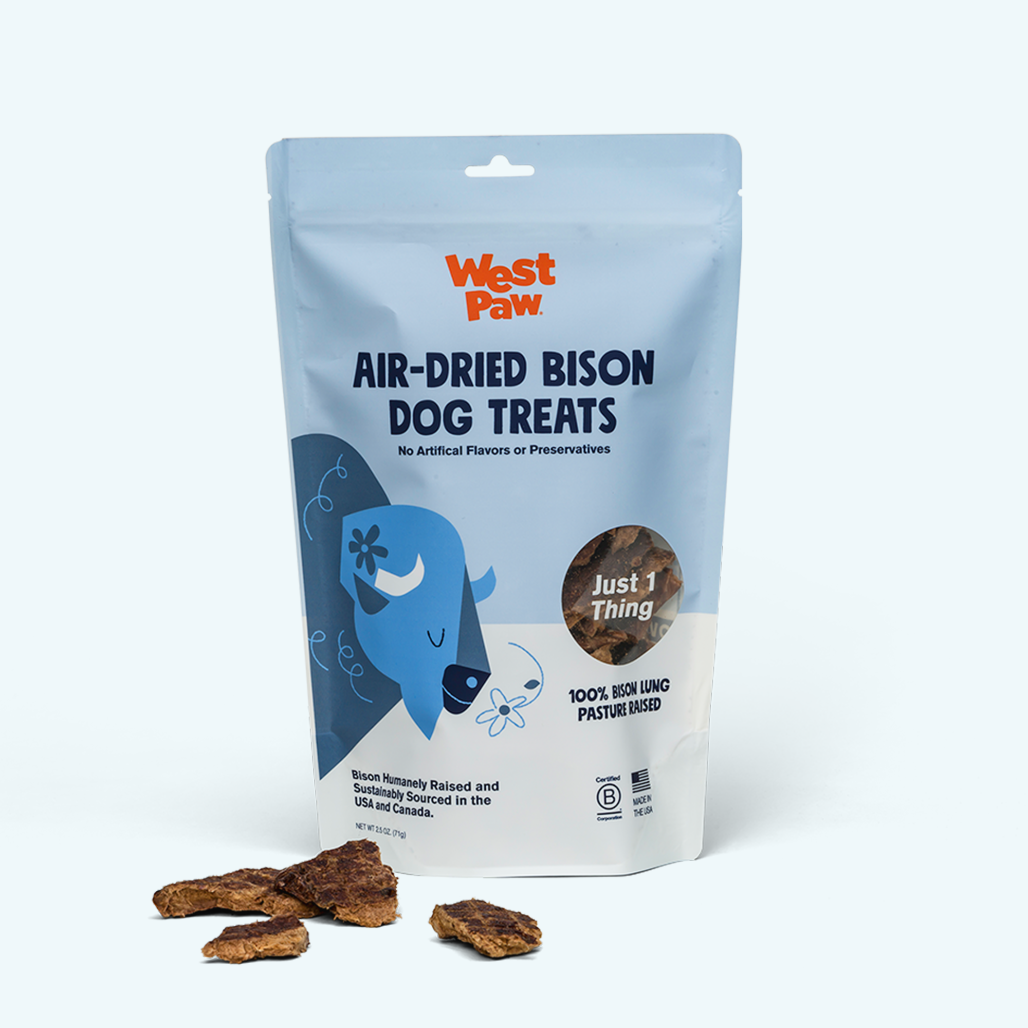 West Paw | Air-Dried Bison Lung Dog Treats