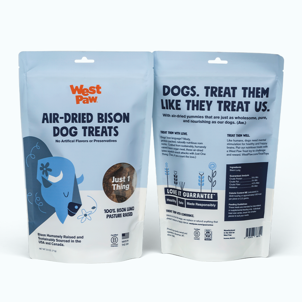 West Paw | Air-Dried Bison Lung Dog Treats
