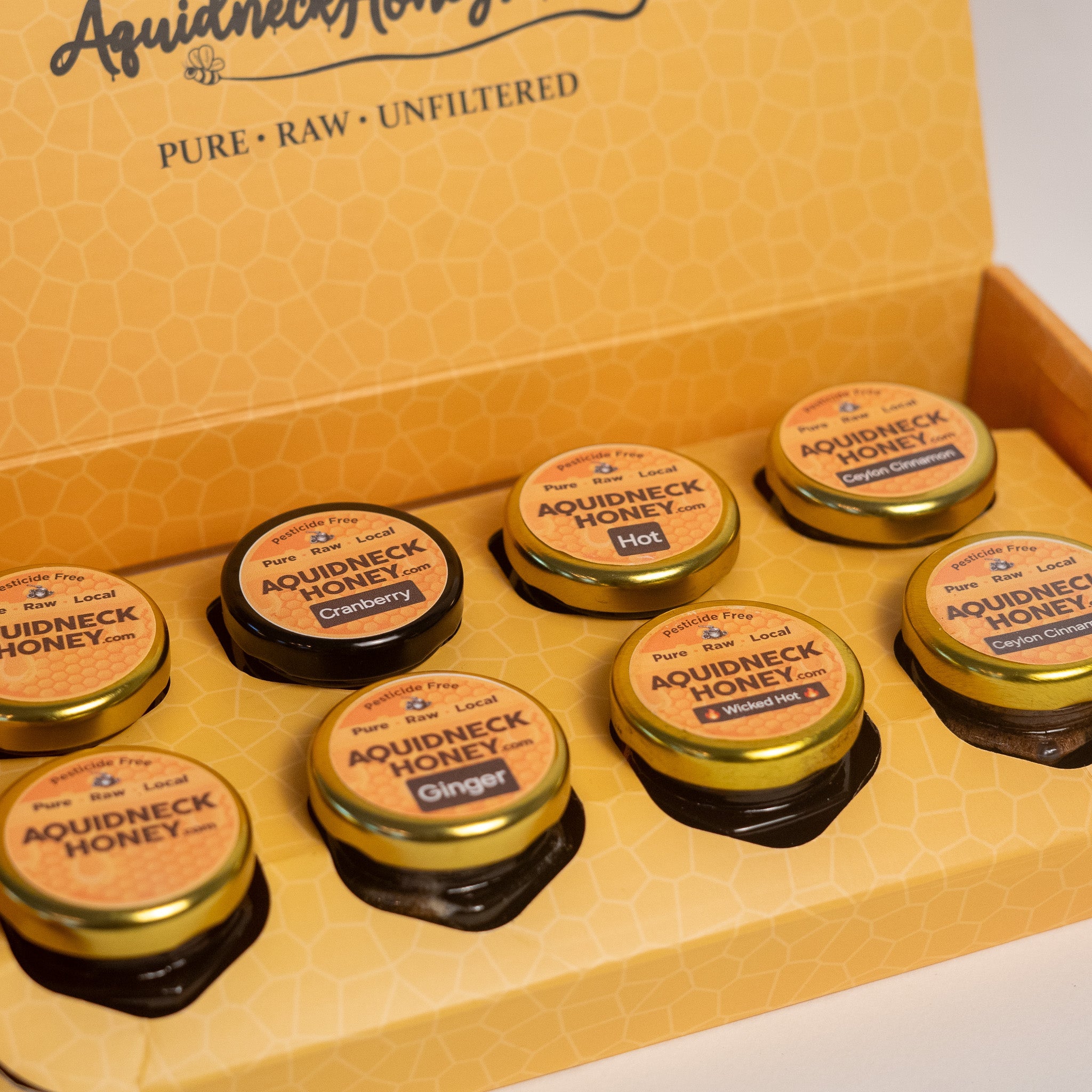 Aquidneck Honey | Honey Sampler Gift Box – 8 Jars