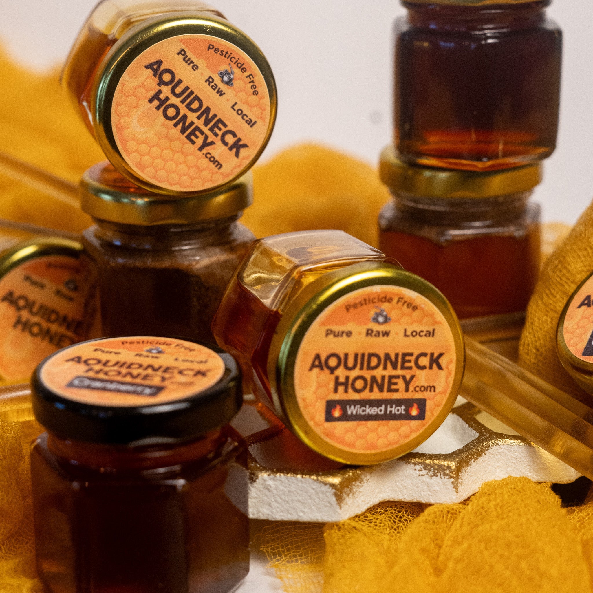 Aquidneck Honey | Honey Sampler Gift Box – 8 Jars