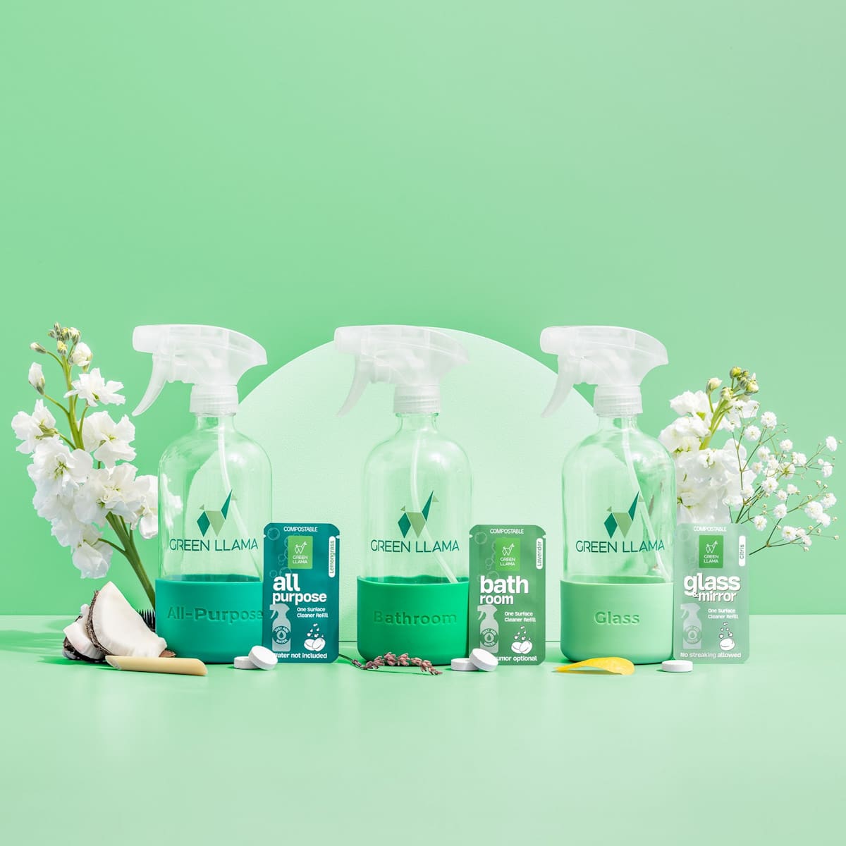 Green Llama | Starter Home Cleaner Kit - Complete 3-in-1 Eco Cleaning Kit