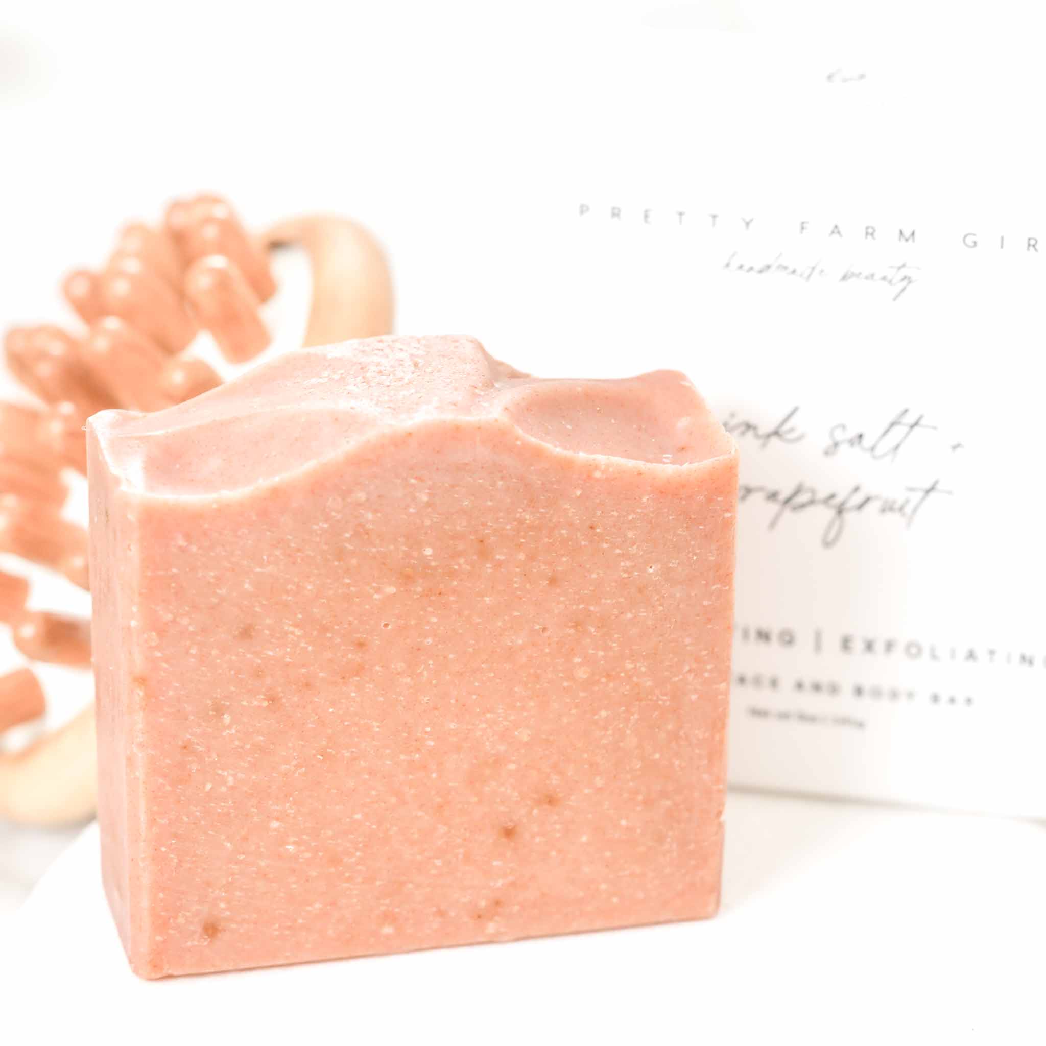 Pretty Farm Girl | Pink Salt + Grapefruit Handmade Tallow & Goat Milk Soap Bar