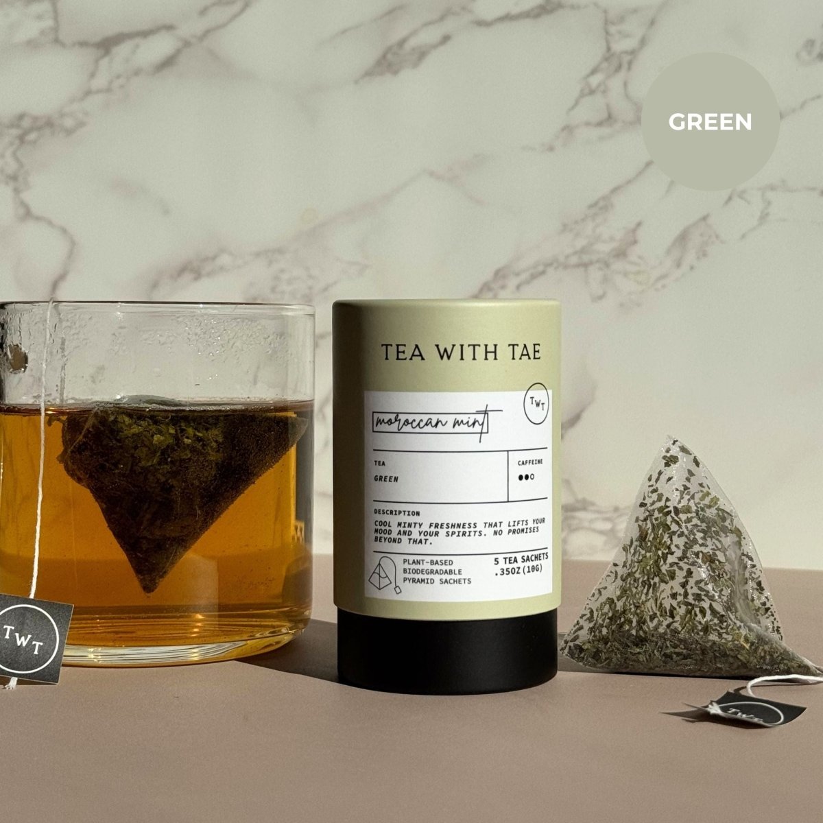 Tea with Tae | Moroccan Mint Mini Tea Tube (5 tea bags)