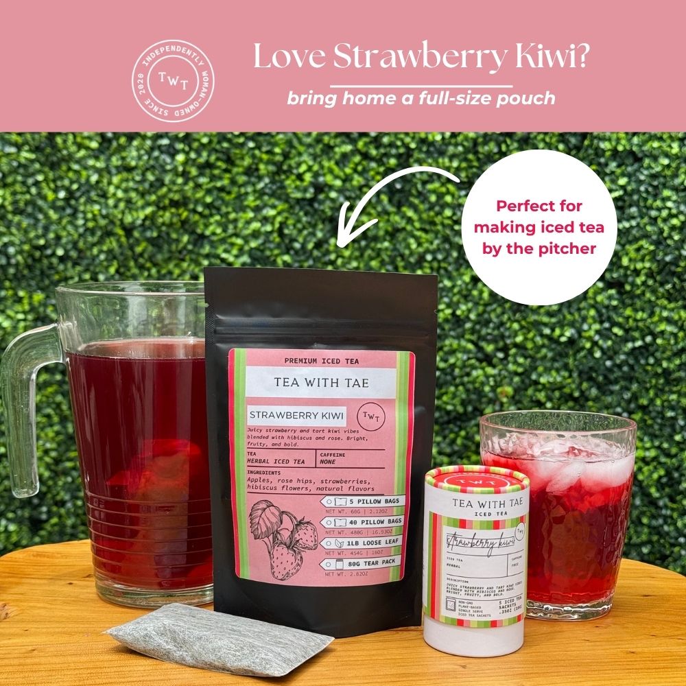 Tea with Tae | Strawberry Kiwi Iced Mini Tea Tube (5 iced sachets)