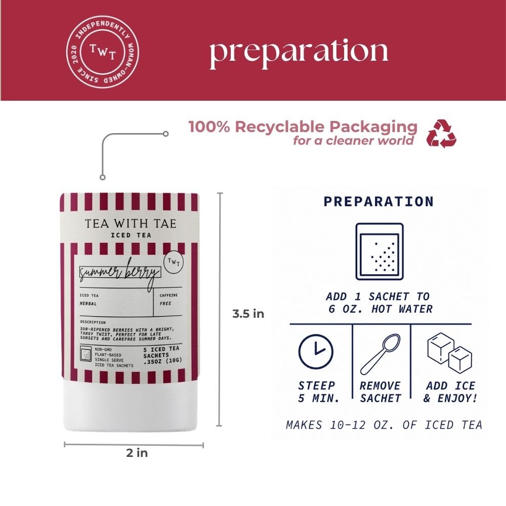 Tea with Tae | Summer Berry Iced Mini Tea Tube (5 iced sachets)