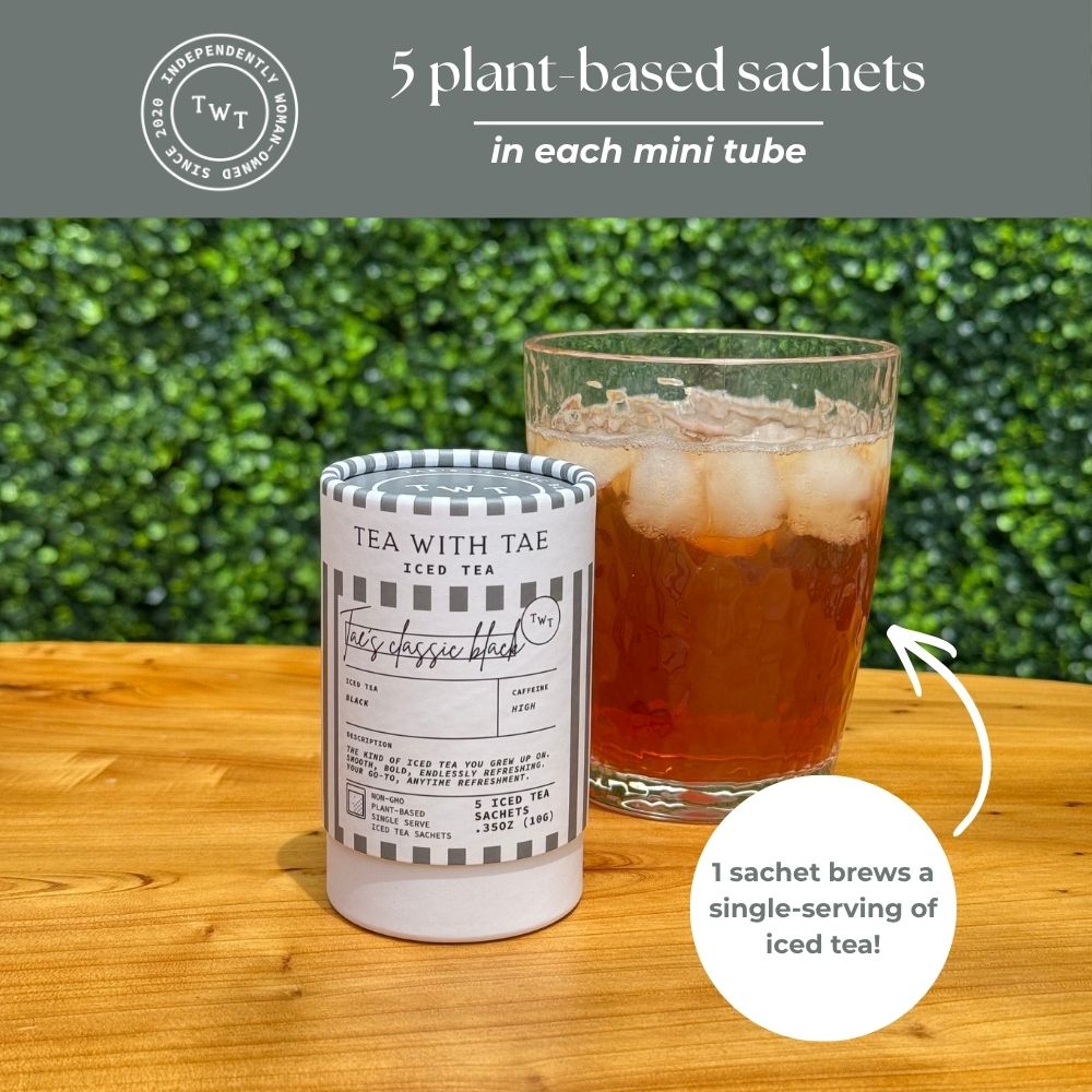 Tea with Tae | Tae's Classic Black Iced Mini Tea Tubes (5 iced sachets)