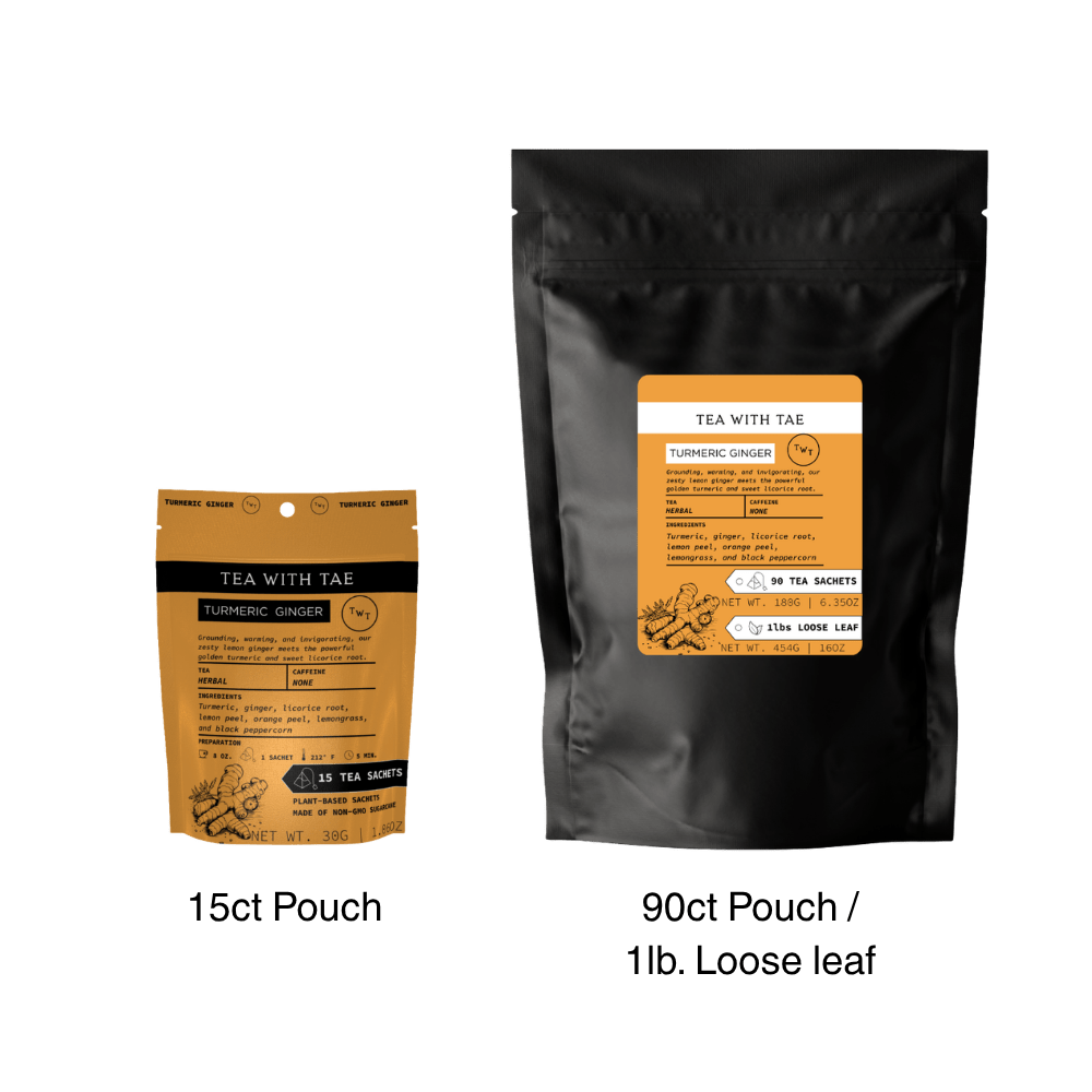 Tea with Tae | Turmeric Ginger Hot Tea  Pouch